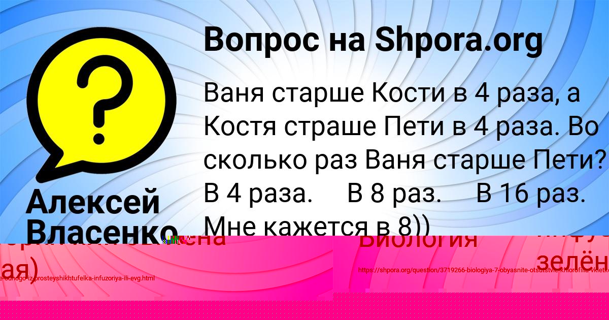 Картинка с текстом вопроса от пользователя Крис Голова