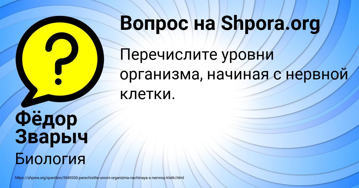 Картинка с текстом вопроса от пользователя Ника Долинская