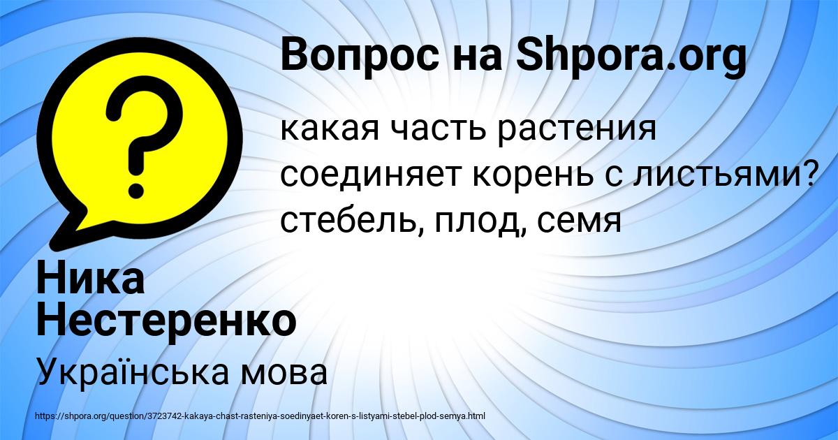 Картинка с текстом вопроса от пользователя Ника Нестеренко
