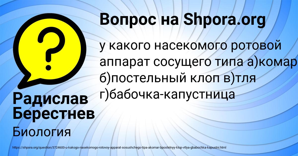 Картинка с текстом вопроса от пользователя Радислав Берестнев