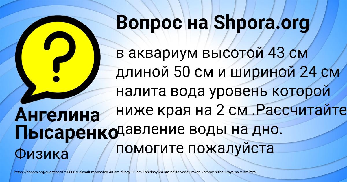 Картинка с текстом вопроса от пользователя Ангелина Пысаренко