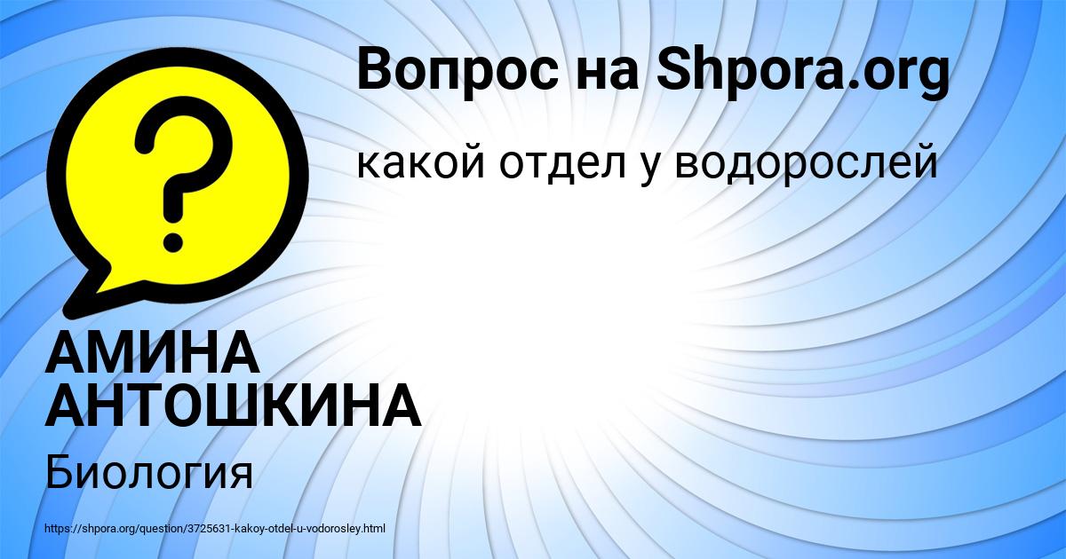 Картинка с текстом вопроса от пользователя АМИНА АНТОШКИНА