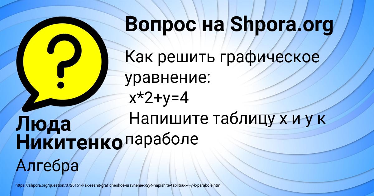 Картинка с текстом вопроса от пользователя Люда Никитенко