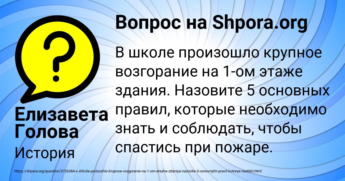 Картинка с текстом вопроса от пользователя Елизавета Голова