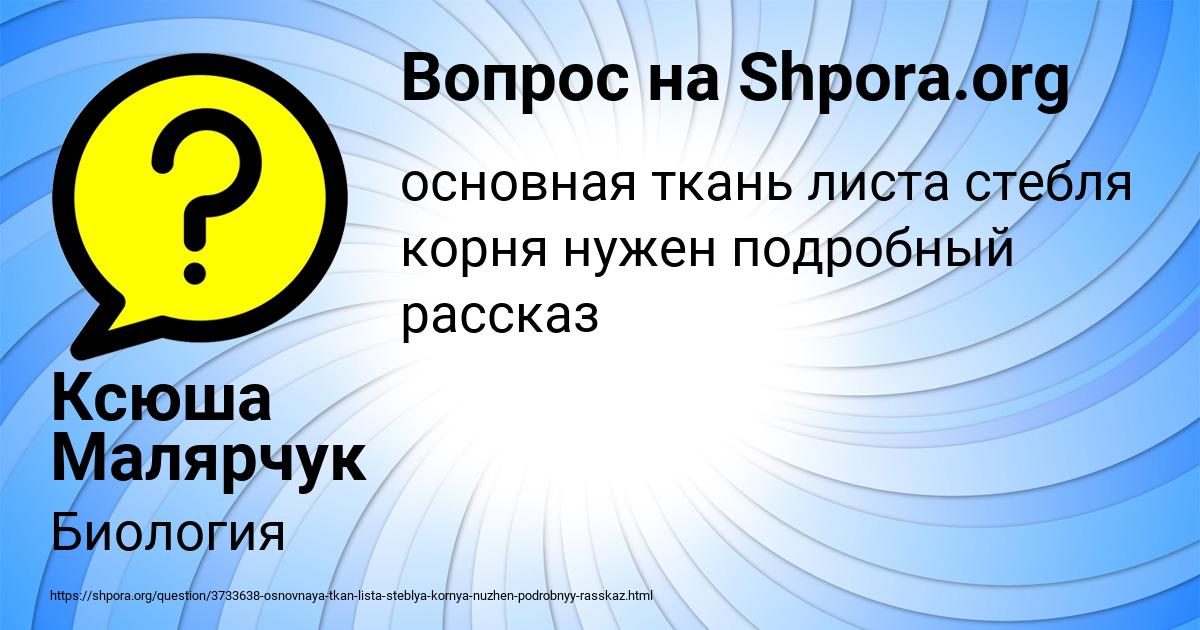 Картинка с текстом вопроса от пользователя Ксюша Малярчук