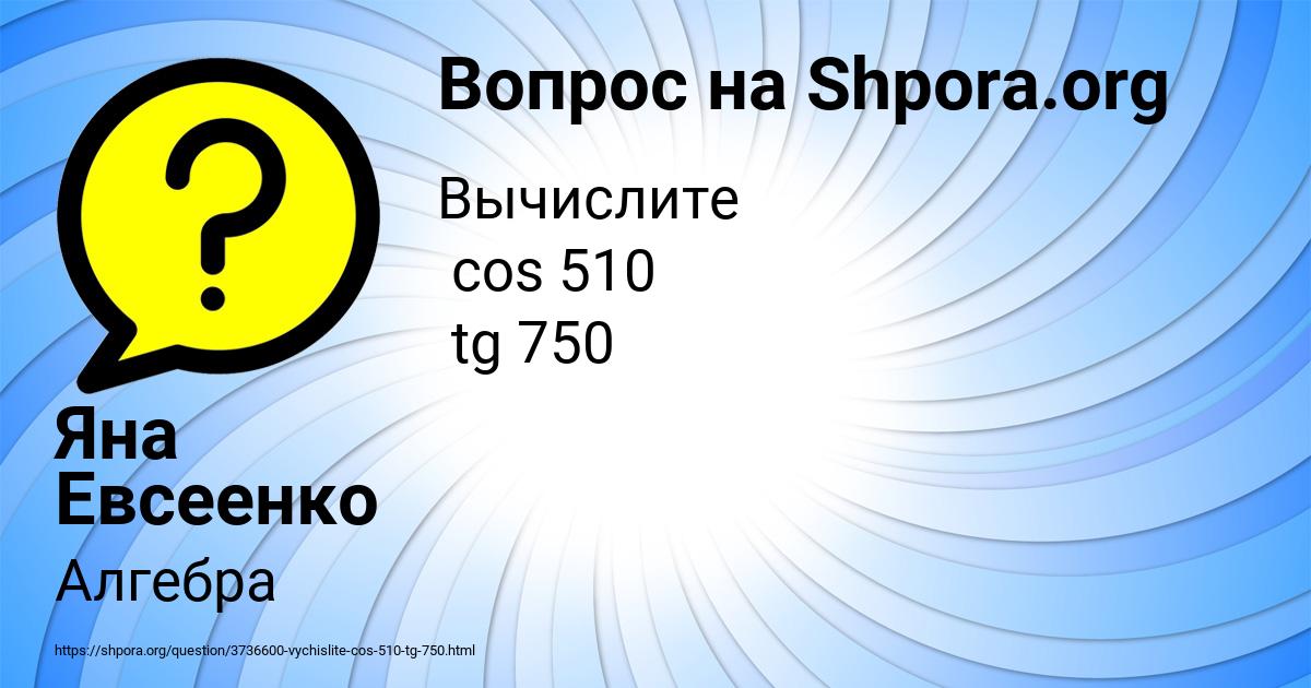 Картинка с текстом вопроса от пользователя Яна Евсеенко