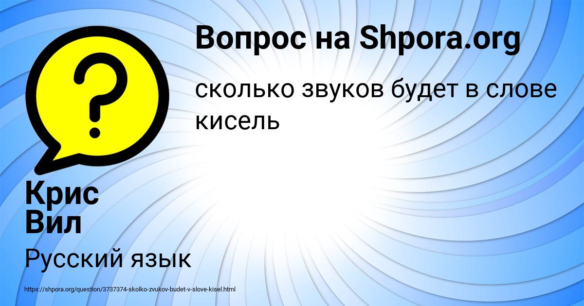 Картинка с текстом вопроса от пользователя Крис Вил