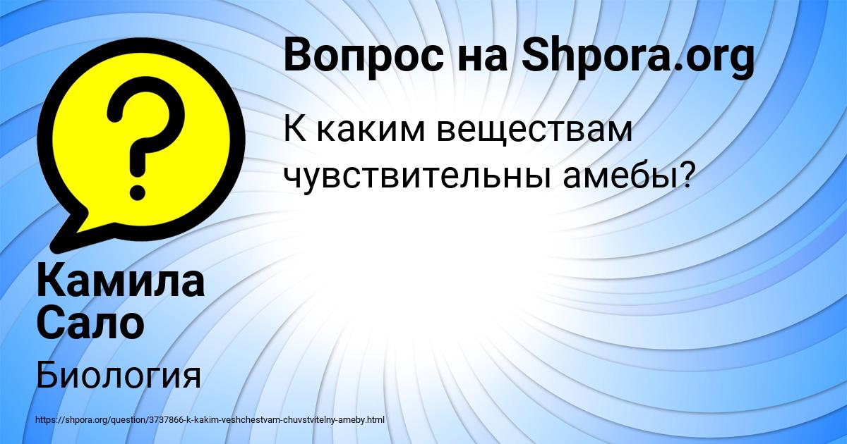 Картинка с текстом вопроса от пользователя Камила Сало
