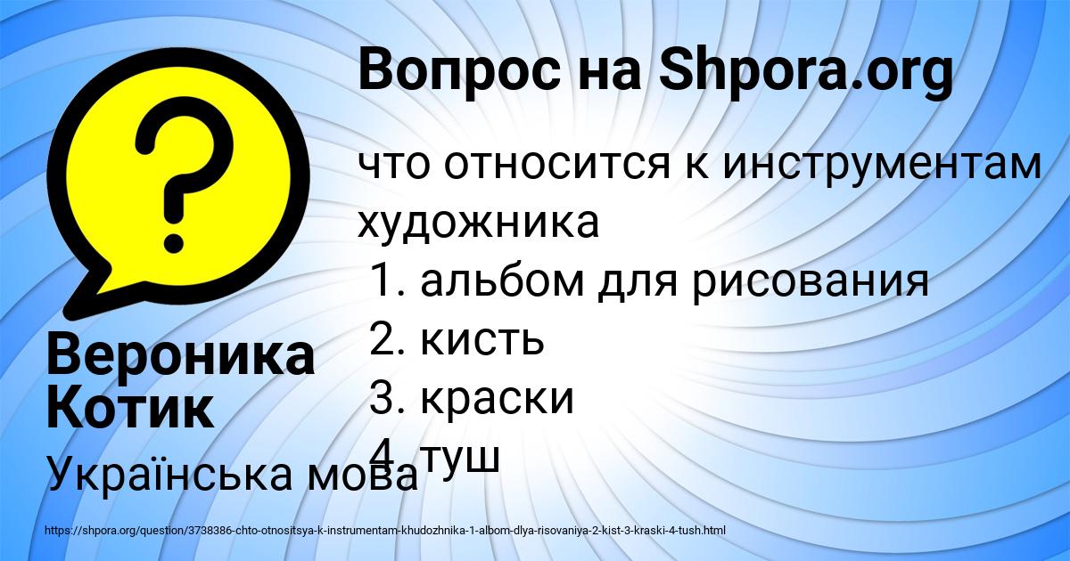 Картинка с текстом вопроса от пользователя Вероника Котик