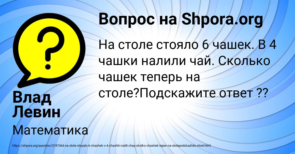 Картинка с текстом вопроса от пользователя Влад Левин