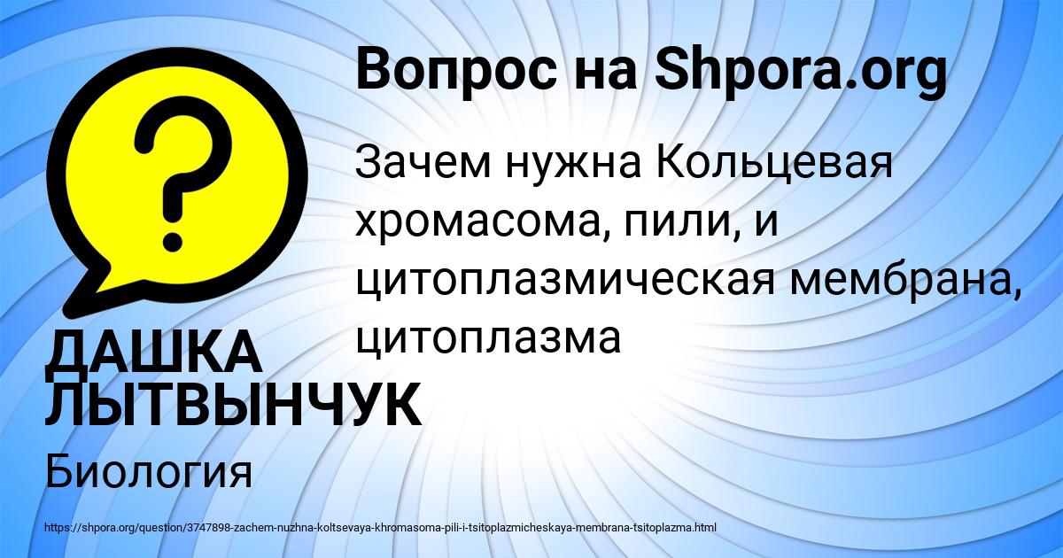 Картинка с текстом вопроса от пользователя ДАШКА ЛЫТВЫНЧУК