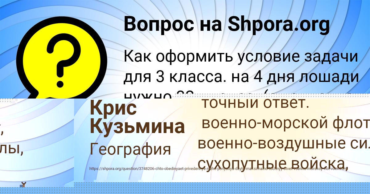 Картинка с текстом вопроса от пользователя Крис Кузьмина