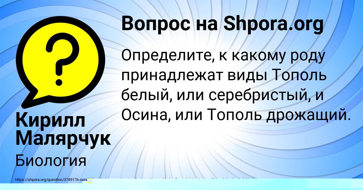Картинка с текстом вопроса от пользователя Кирилл Малярчук