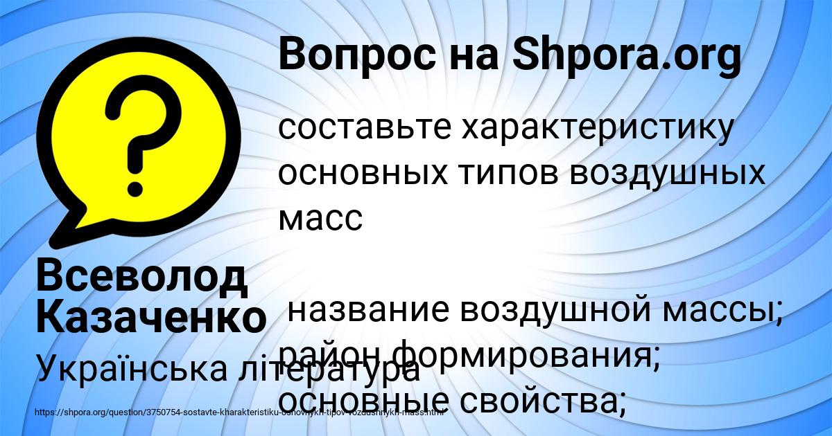 Картинка с текстом вопроса от пользователя Всеволод Казаченко