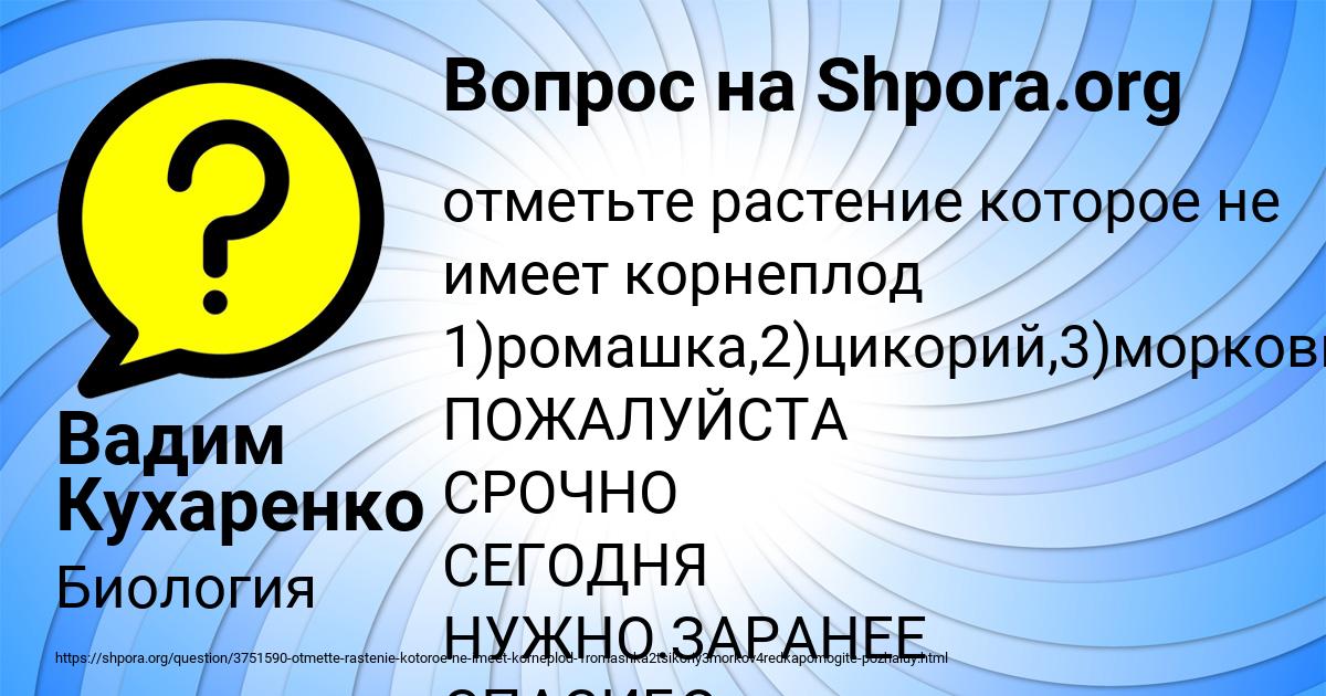 Картинка с текстом вопроса от пользователя Вадим Кухаренко