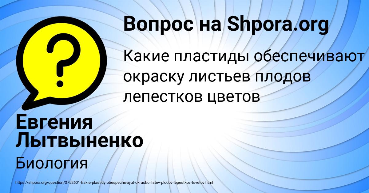Картинка с текстом вопроса от пользователя Евгения Лытвыненко