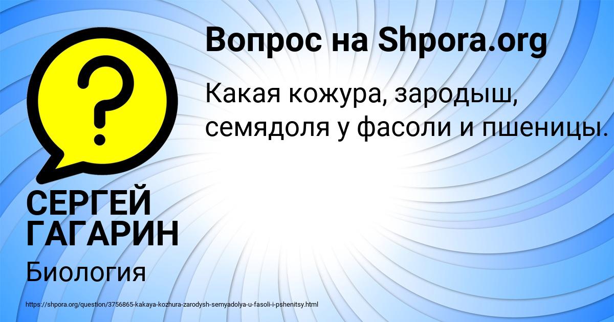 Картинка с текстом вопроса от пользователя СЕРГЕЙ ГАГАРИН
