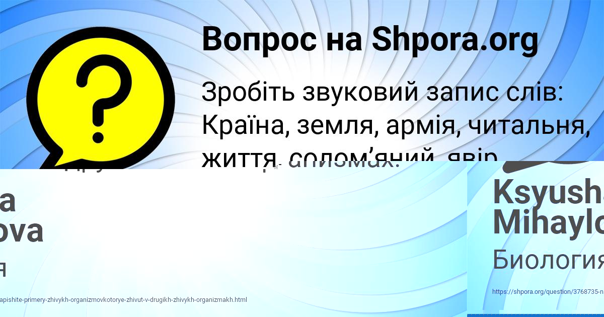 Картинка с текстом вопроса от пользователя Ksyusha Mihaylova