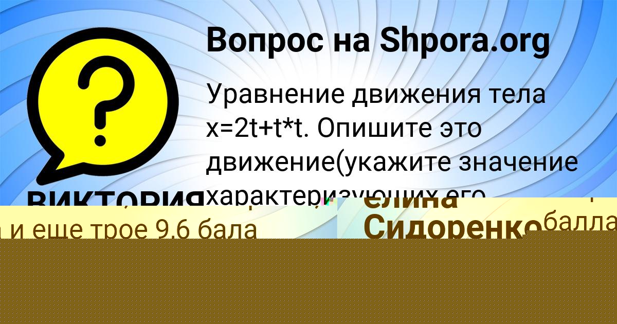 Картинка с текстом вопроса от пользователя ВИКТОРИЯ ПОСТНИКОВА