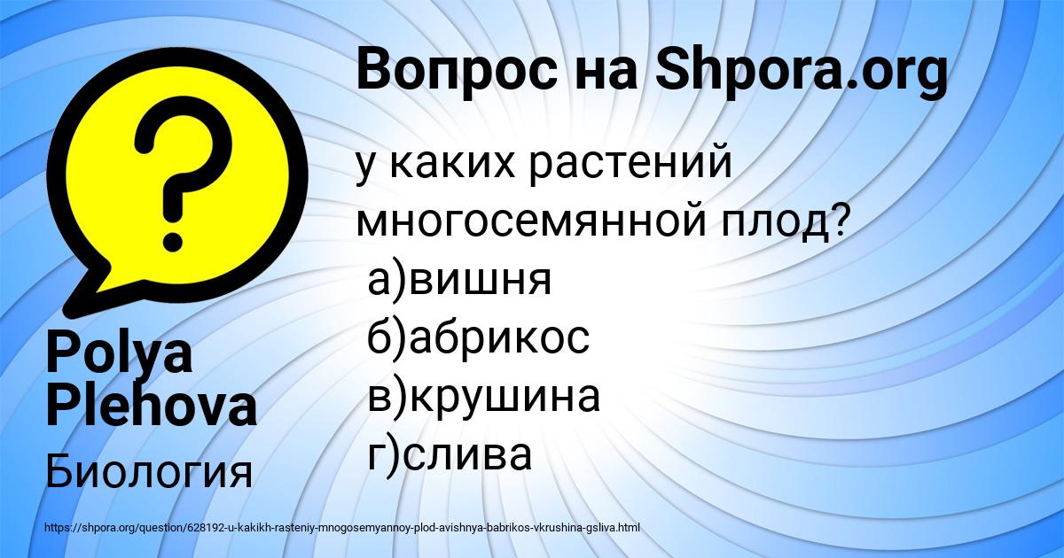 Картинка с текстом вопроса от пользователя DILYA SHEVCHENKO