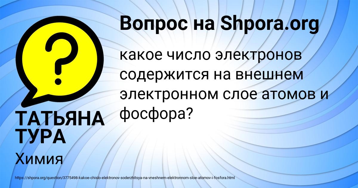 Картинка с текстом вопроса от пользователя ТАТЬЯНА ТУРА