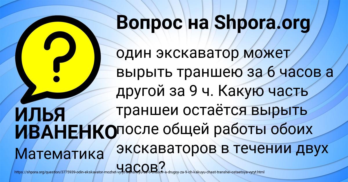 Картинка с текстом вопроса от пользователя ИЛЬЯ ИВАНЕНКО