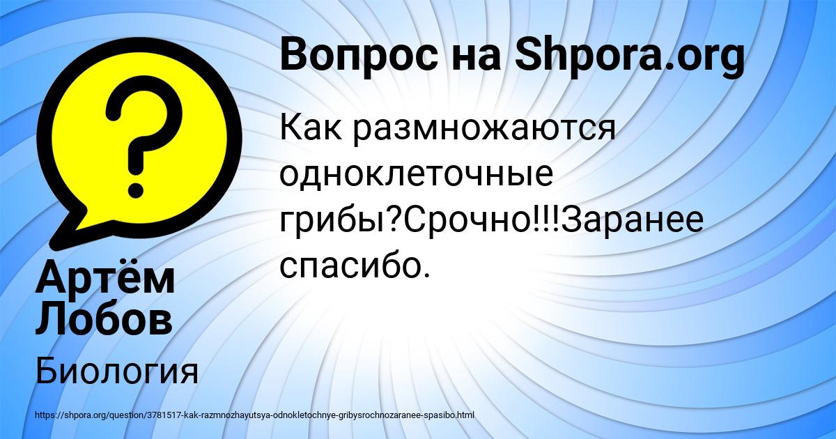 Картинка с текстом вопроса от пользователя Артём Лобов