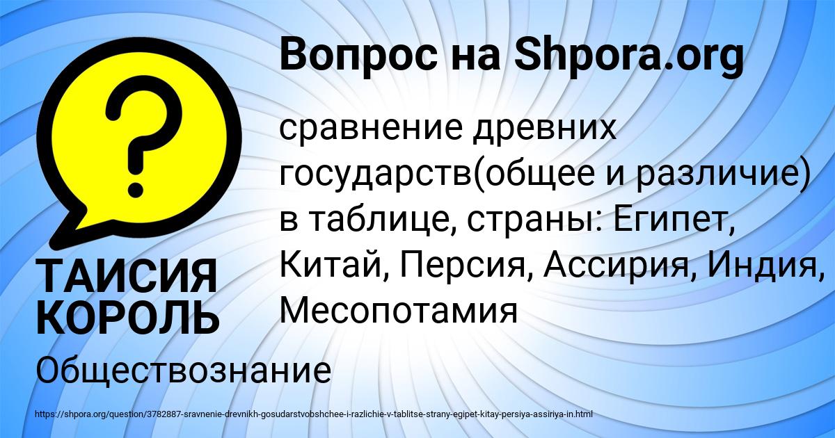 Картинка с текстом вопроса от пользователя ТАИСИЯ КОРОЛЬ