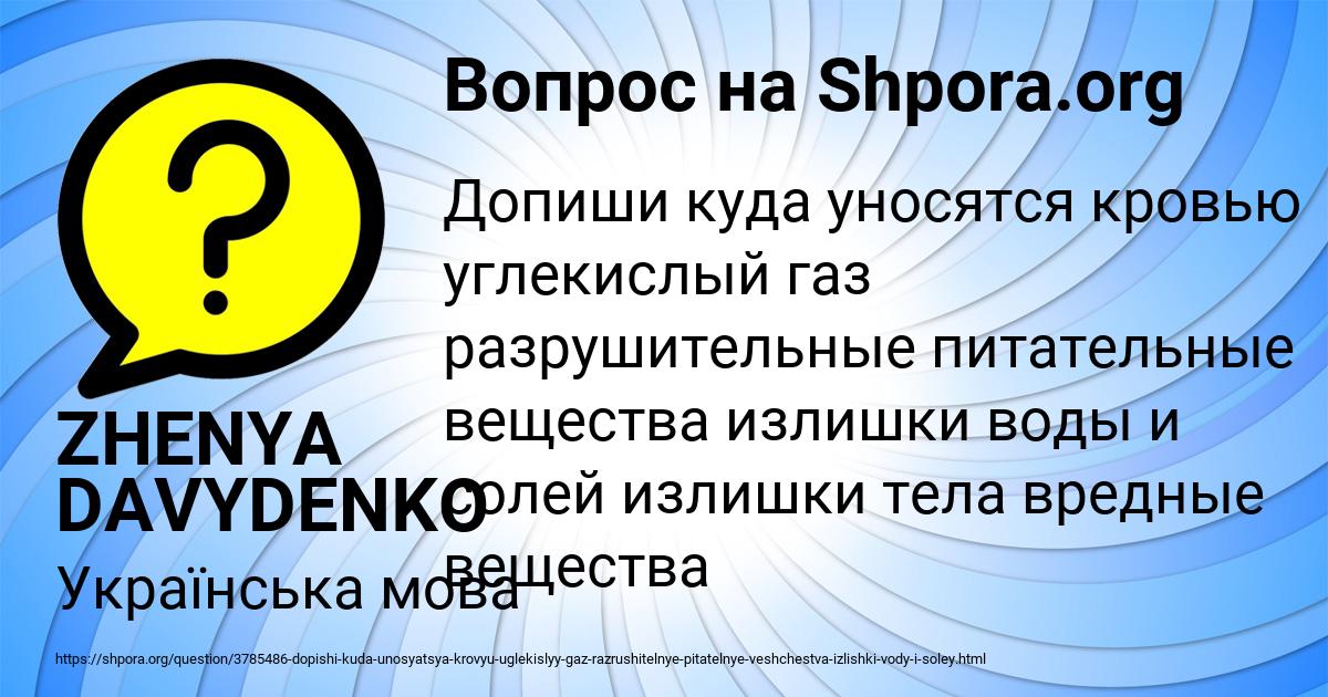 Картинка с текстом вопроса от пользователя ZHENYA DAVYDENKO