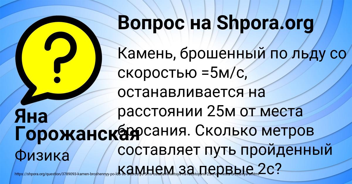 Картинка с текстом вопроса от пользователя Яна Горожанская