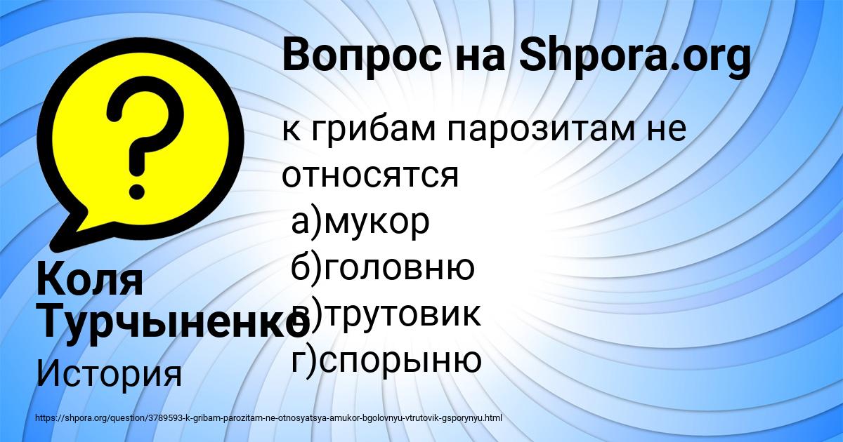Картинка с текстом вопроса от пользователя Коля Турчыненко