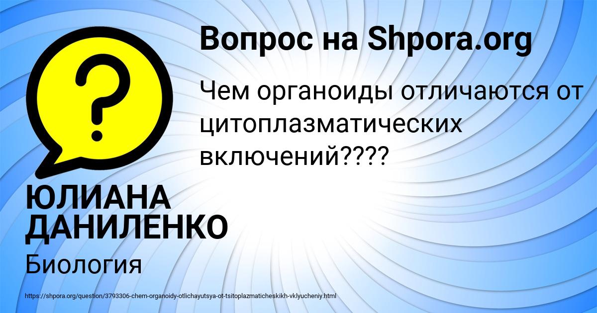 Картинка с текстом вопроса от пользователя ЮЛИАНА ДАНИЛЕНКО