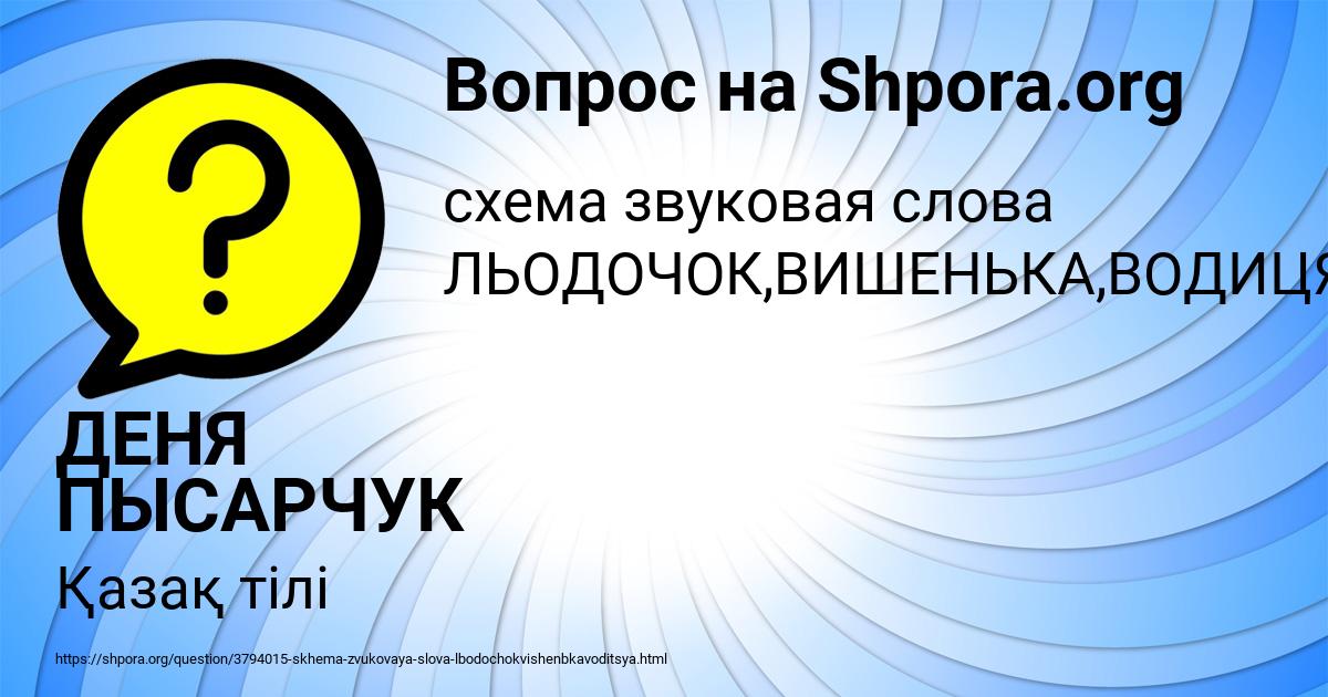 Картинка с текстом вопроса от пользователя ДЕНЯ ПЫСАРЧУК