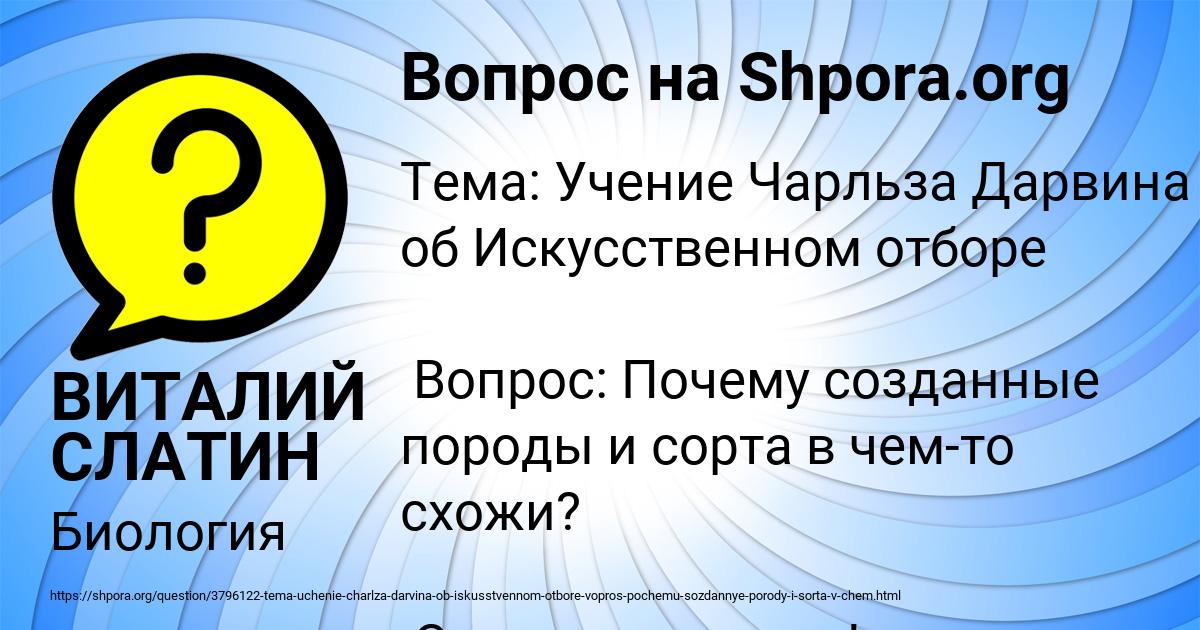 Картинка с текстом вопроса от пользователя ВИТАЛИЙ СЛАТИН