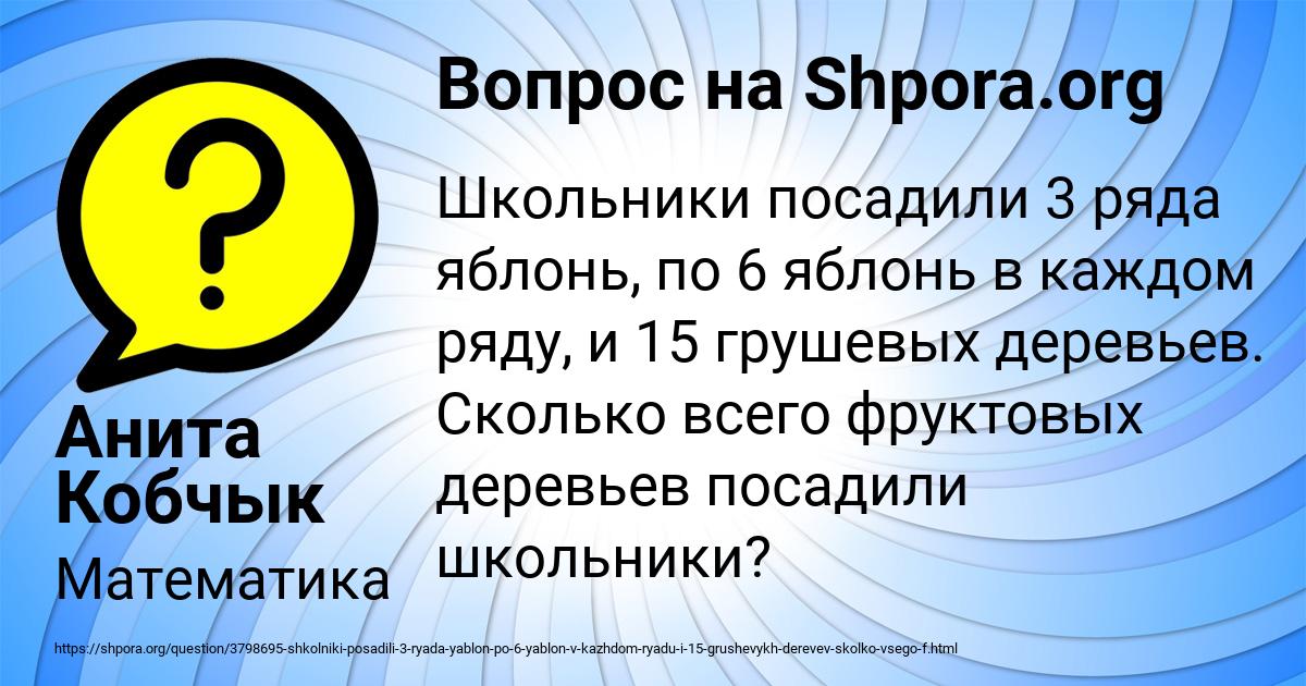 Картинка с текстом вопроса от пользователя Анита Кобчык
