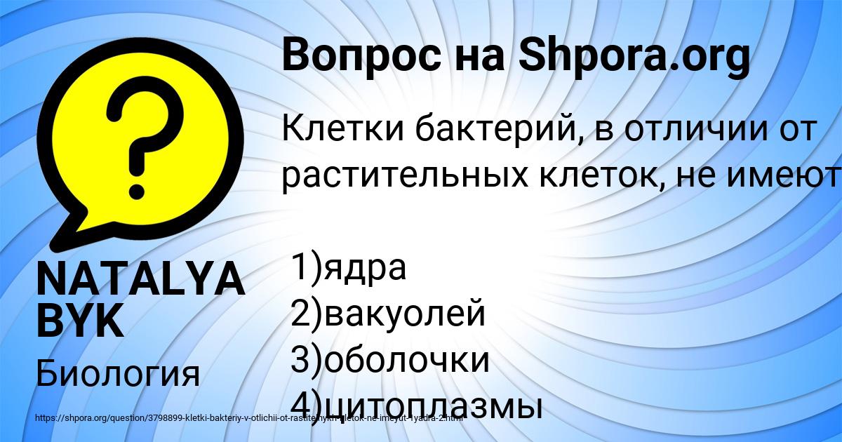 Картинка с текстом вопроса от пользователя NATALYA BYK