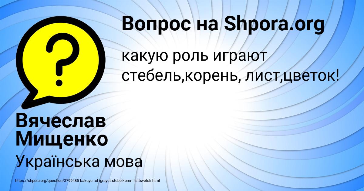 Картинка с текстом вопроса от пользователя Вячеслав Мищенко