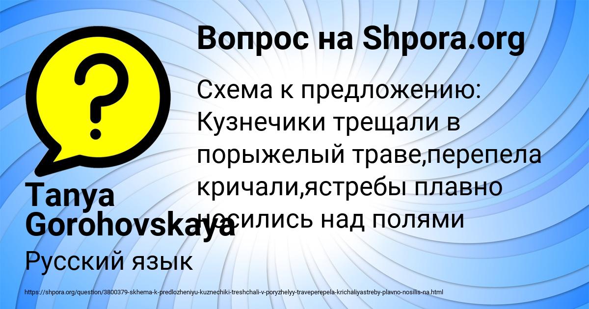 Картинка с текстом вопроса от пользователя Tanya Gorohovskaya