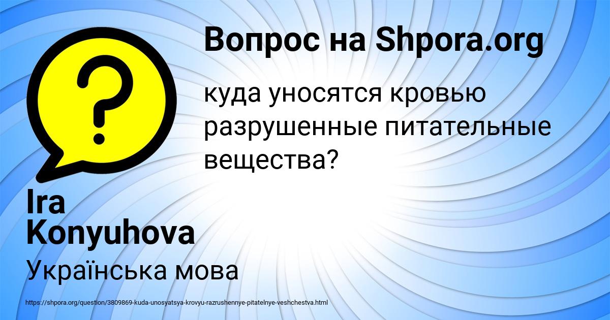 Картинка с текстом вопроса от пользователя Ira Konyuhova