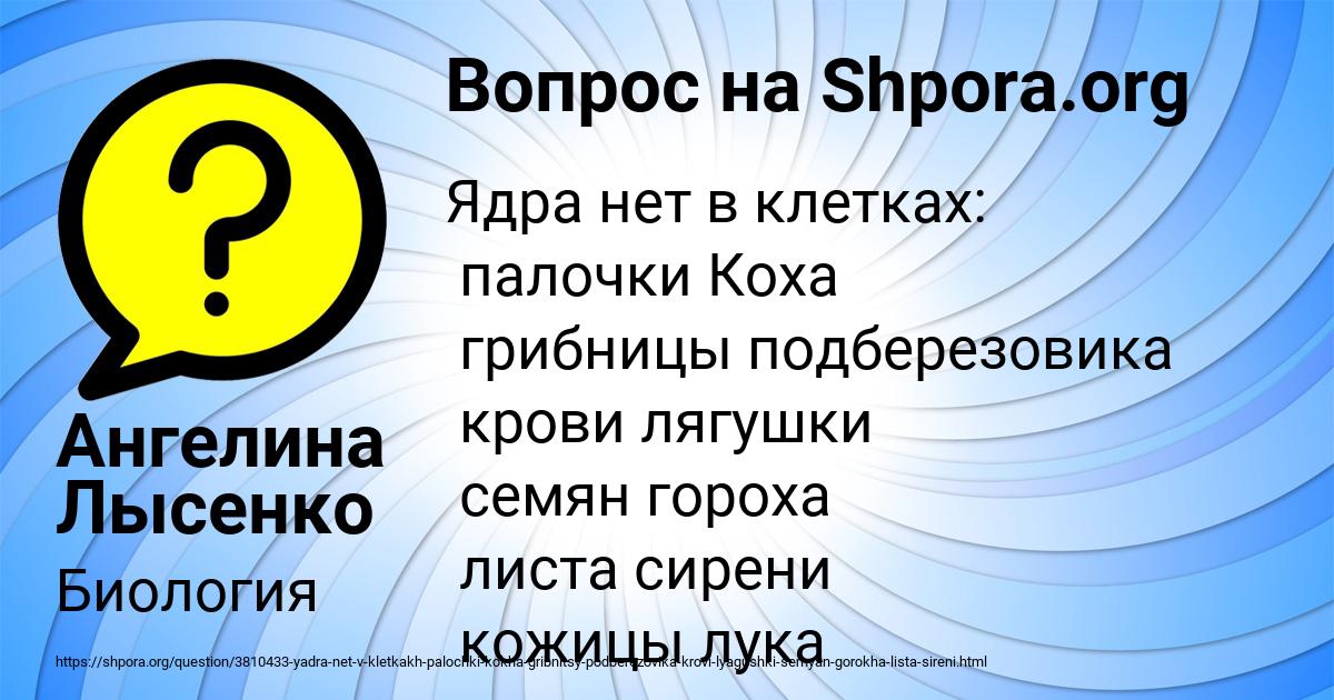 Картинка с текстом вопроса от пользователя Ангелина Лысенко