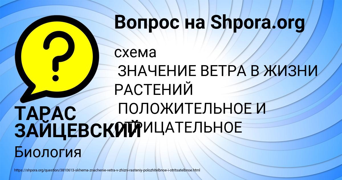 Картинка с текстом вопроса от пользователя ТАРАС ЗАЙЦЕВСКИЙ