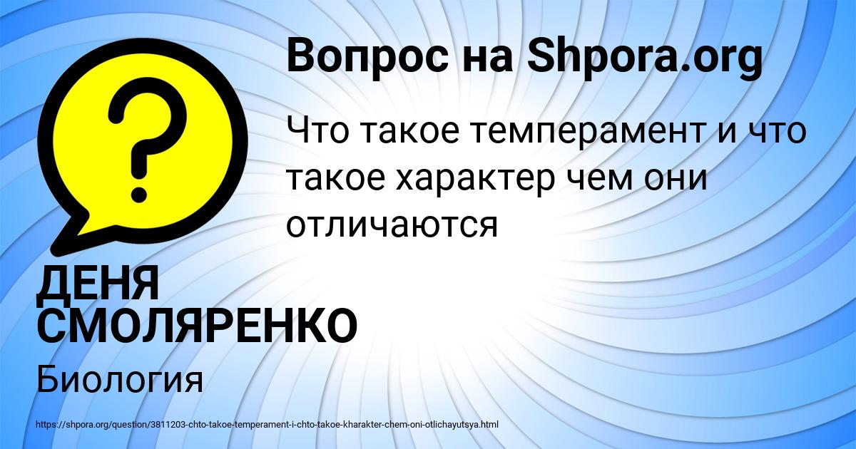 Картинка с текстом вопроса от пользователя ДЕНЯ СМОЛЯРЕНКО