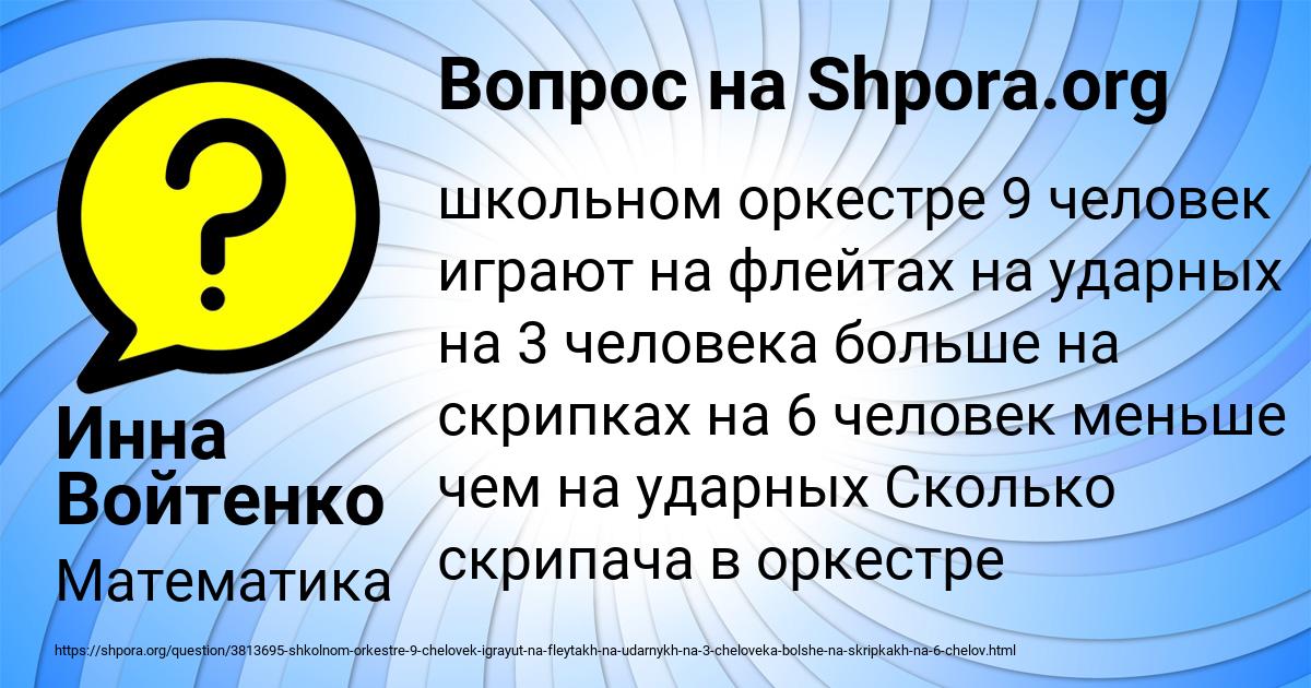 Картинка с текстом вопроса от пользователя Инна Войтенко