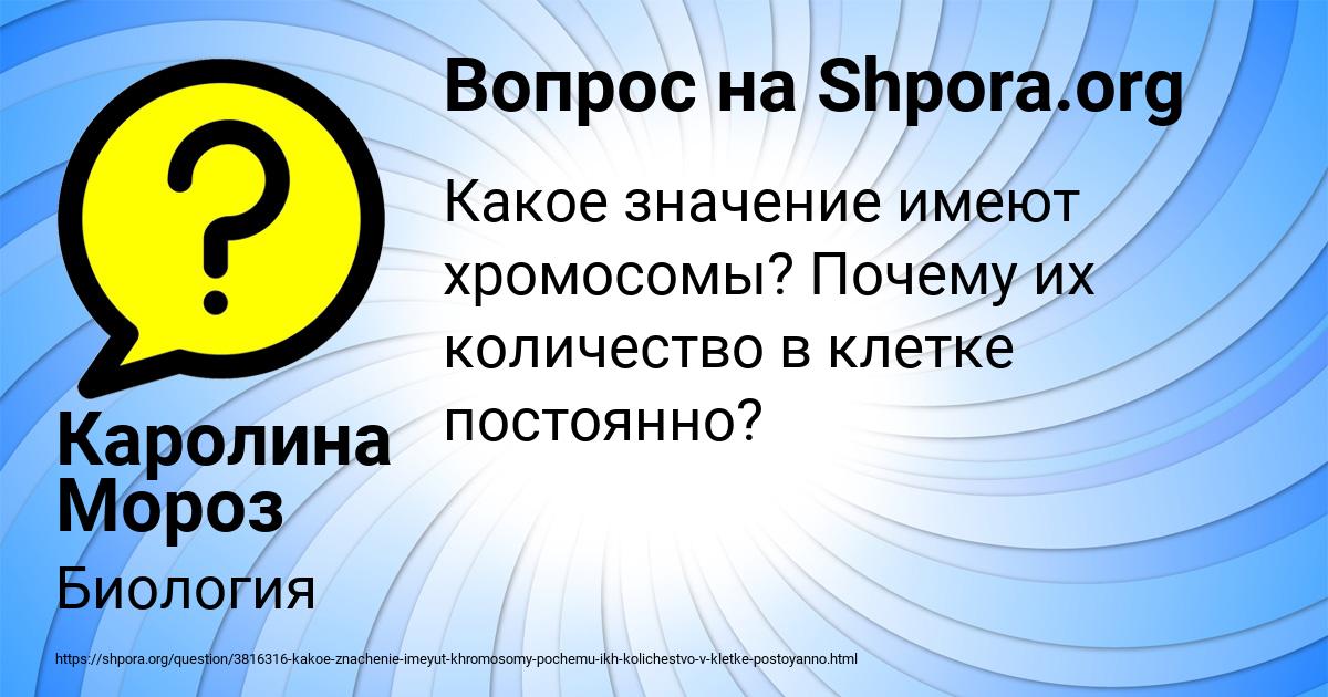 Картинка с текстом вопроса от пользователя Каролина Мороз