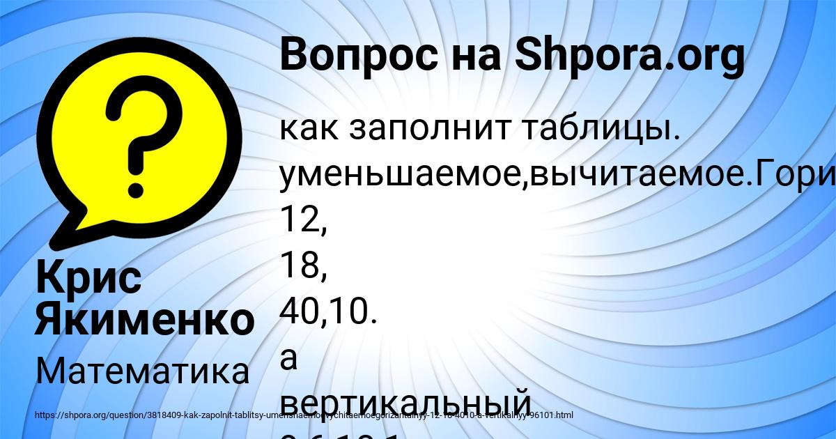 Картинка с текстом вопроса от пользователя Крис Якименко