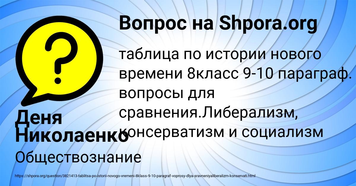 Картинка с текстом вопроса от пользователя Деня Николаенко