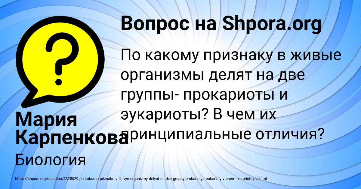 Картинка с текстом вопроса от пользователя Мария Карпенкова