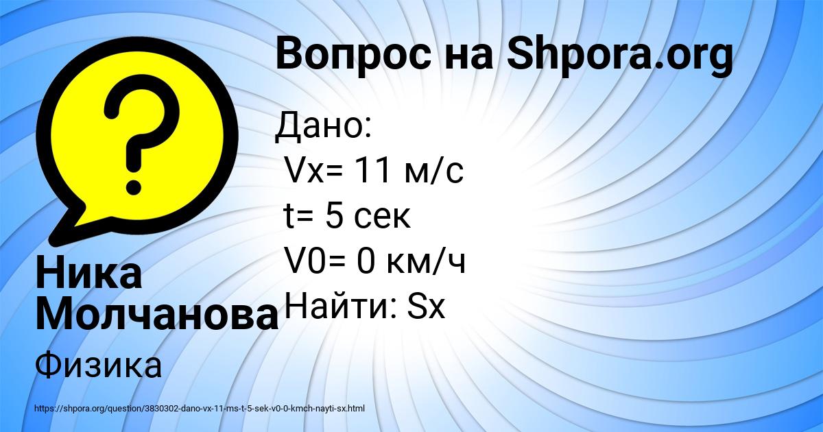 Картинка с текстом вопроса от пользователя Ника Молчанова