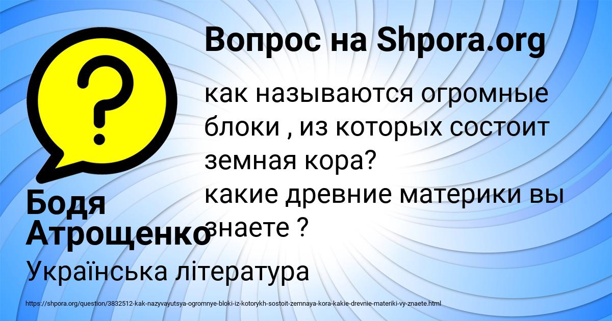 Картинка с текстом вопроса от пользователя Бодя Атрощенко