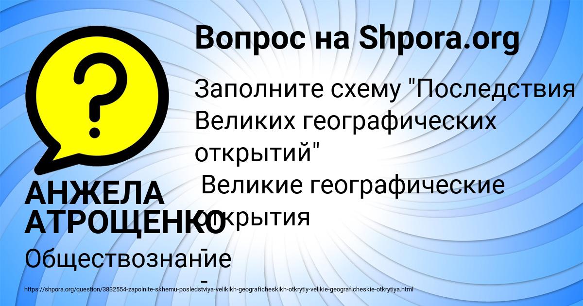 Картинка с текстом вопроса от пользователя АНЖЕЛА АТРОЩЕНКО